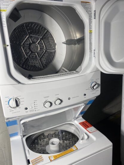 GE White Laundry Center 3.8 cu.ft. Washer and 5.9 cu.ft. 240-Volt Electric Dryer