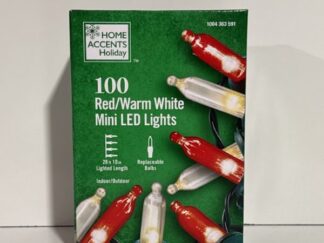 Home Accents 100 Light Red and Warm White Mini LED Lights