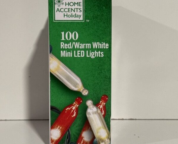 Home Accents 100 Light Red and Warm White Mini LED Lights - Image 2