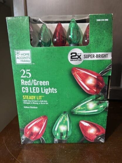 Home Accents 25 C9 Red and Green LED Lights