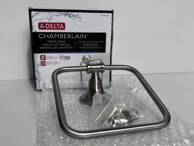 Delta Chamberlain Towel Ring | Brushed Nickel Finish | Model CML46-BN​ - Image 2