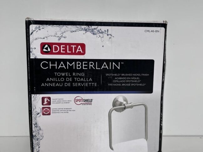 Delta Chamberlain Towel Ring | Brushed Nickel Finish | Model CML46-BN​