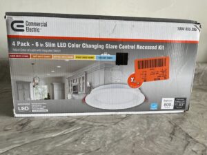 Ultra Slim 6 ft. Color Selectable New Construction & Remodel Canless Recessed Integrated LED Kit, White - Pack of 4