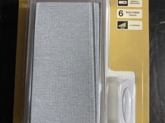 Defiant Wireless Battery Door Bell Kit in Nickel with Gray Fabric