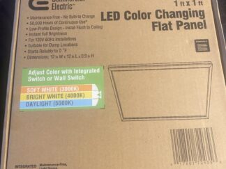 Commercial Electric 12x12 LED Edge-Lit Flat Panel Flush Mount