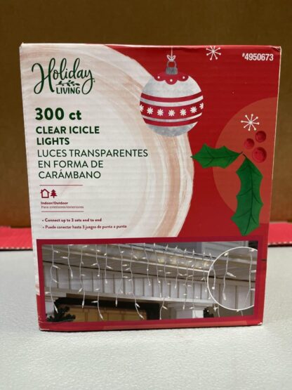 Holiday Living 300 Count Clear Icicle Lights