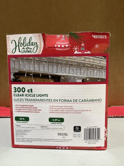 Holiday Living 300 Count Clear Icicle Lights