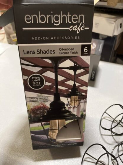 Enbrighten Oil-Rubbed Bronze Cage Cafe Light Shade