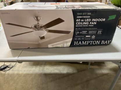 Abbeywood LED Brushed Nickel Ceiling Fan 60 in.