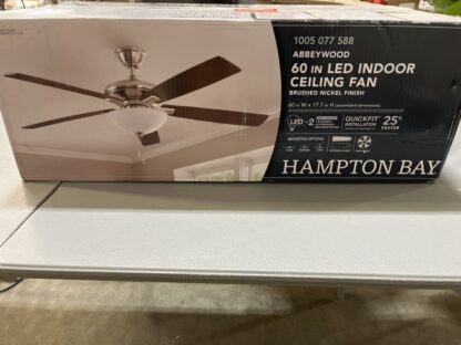 Abbeywood LED Brushed Nickel Ceiling Fan 60 in.