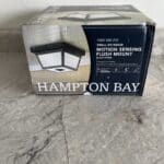 Hampton Bay Black Motion Sensing Outdoor Flush Mount Light