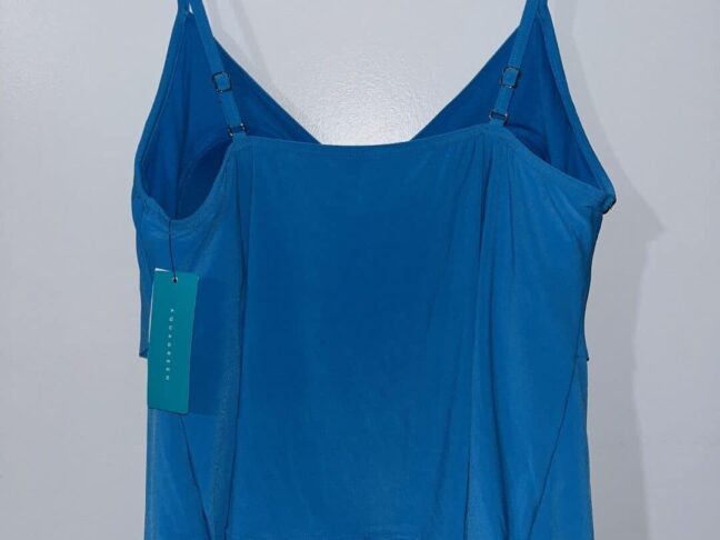 Women's Tiered Tankini Swim Top Aqua Green Size XL bundle