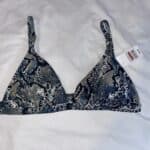 Shade and Shore Snakeskin Bikini Top Size S