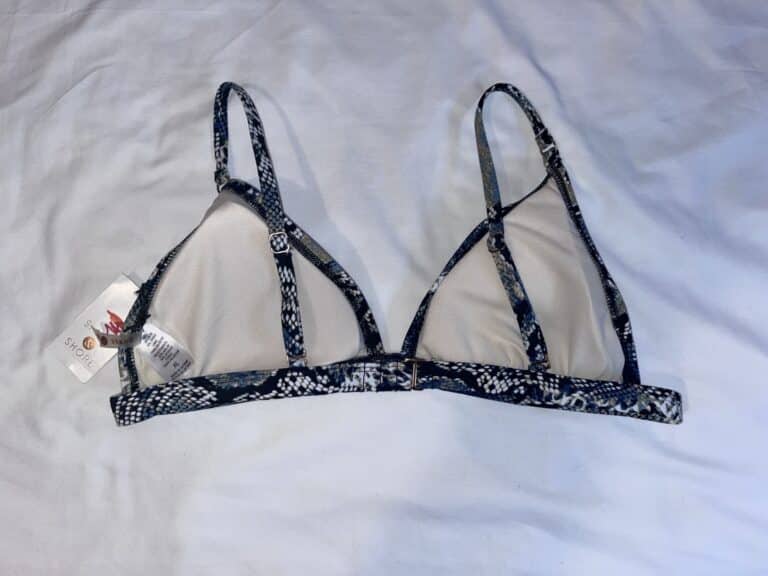 Shade and Shore Snakeskin Bikini Top Size XL