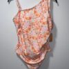 Kona Sol Orange And Pink Floral One Piece Swimsuit 14w Bundle