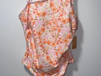 Kona Sol Orange And Pink Floral One Piece Swimsuit 14w Bundle