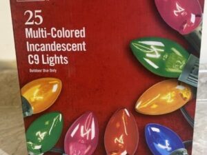 Home Accents holiday 25 Multi Colored Incandescent C9 Lights