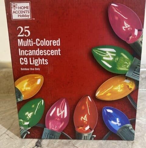 Home Accents holiday 25 Multi Colored Incandescent C9 Lights