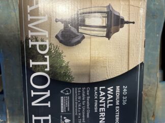 Hampton Bay Exterior Wall Lantern Black