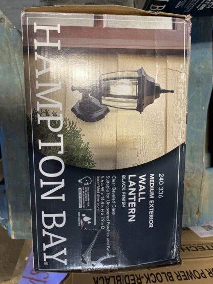 Hampton Bay Exterior Wall Lantern Black