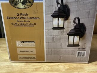 Hampton Bay Bronze Outdoor Wall Light Fixture with Seeded Glass