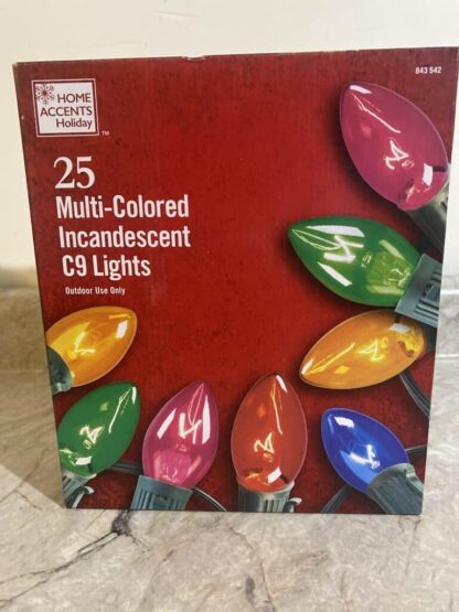 Home Accents 25 Multi Colored Incandescent C9 Lights