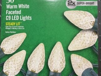 Home Accents 50 Warm White Faceted C9 LED Lights