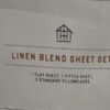 Linen Blend Bed Sheet set Size Full Heart and Hand with Magnolia - Image 3