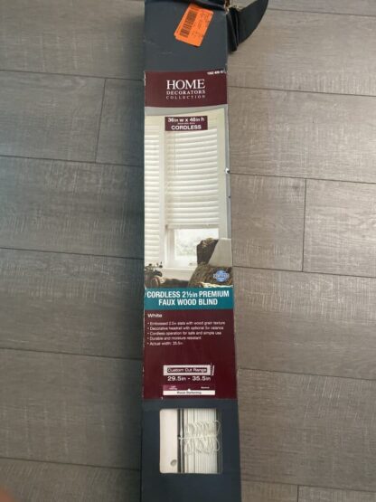 Home decorators 36x48 cordless premium faux wood blind