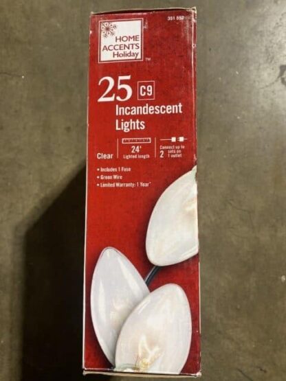 Home Accents 25 C9 Incandescent Lights