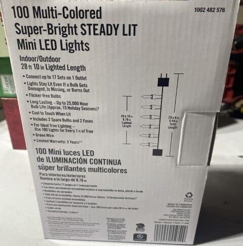 Home accents holiday 100 Multi Colored LED Light Steady Lit - Image 3