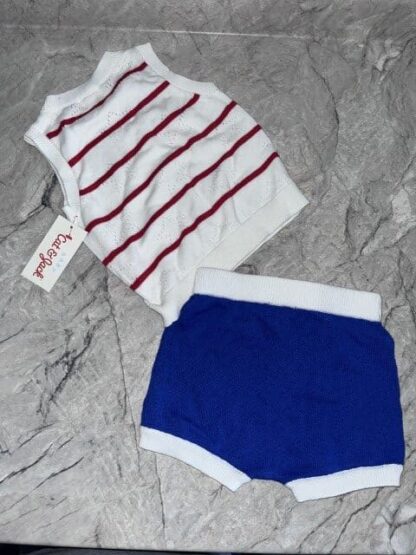 2 Piece Sweater Vest with shorts 6-9M