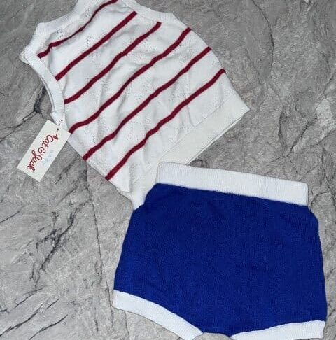 2 Piece Sweater Vest with shorts 6-9M
