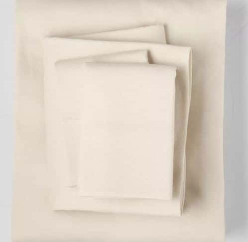 Queen Linen Blend Sheet Set 4 piece Natural - Casaluna - Image 2