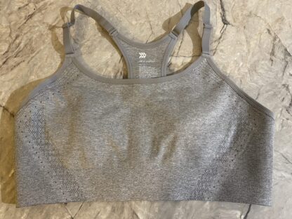 All In Motion Gray Seamless Bonded Bra XL