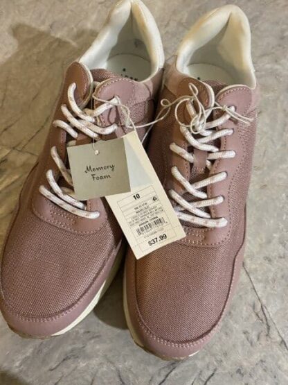 Mauve Memory Foam Shoes Size 10