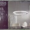 Home Decorators 24 in. Chrome Integrated LED Pendant with Clear Crystals