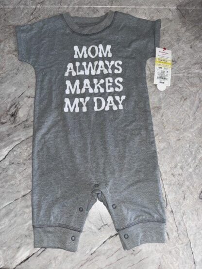 Baby Gray Onesie Mom Always Make My day