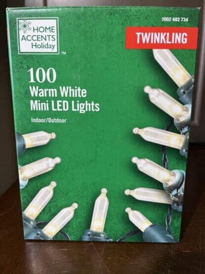 Home Accents 100 Warm White Twinkling Mini LED Lights