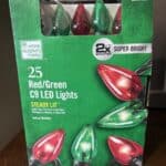 Home Accents 25 Red and Green C9 LED Lights