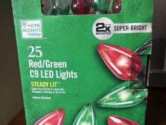 Home Accents 25 Red and Green C9 LED Lights