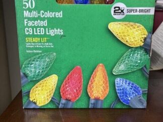 Home Accents 50 Multi Colored Faceted C9 LED Lights