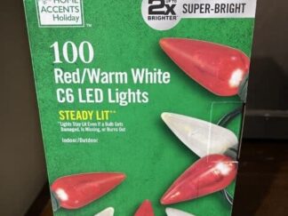 Home Accents Red and Warm White C6 LED Lights