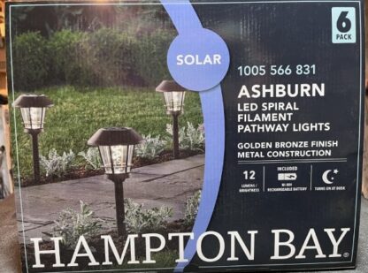 Hampton Bay Ashburn LED Spiral Filmant Lights 6 pack