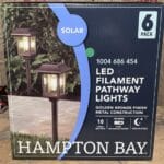 Hampton Bay LED Filament Pathway Lights Golden Bronze Finish 6 Pack