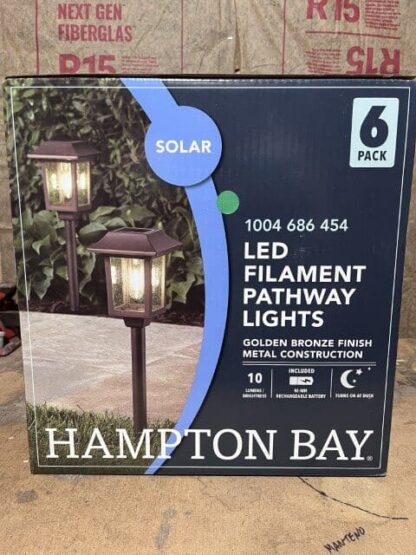 Hampton Bay LED Filament Pathway Lights Golden Bronze Finish 6 Pack