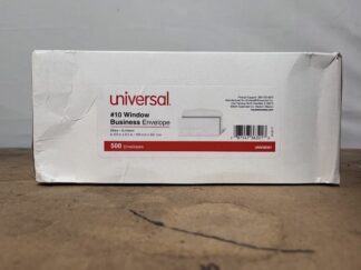 UNIVERSAL Window Business Envelope Side #10 4 1/8 x 9 1/2 White 500/Box 36321