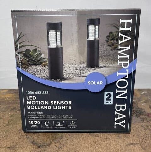 Hampton Bay Bollard Lights LED Motion Sensor 2 Pac