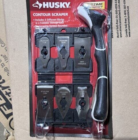Husky Contour Scraper with 6 Interchangeable Blades | Versatile Tool for Detailed Surface Preparation - Image 3