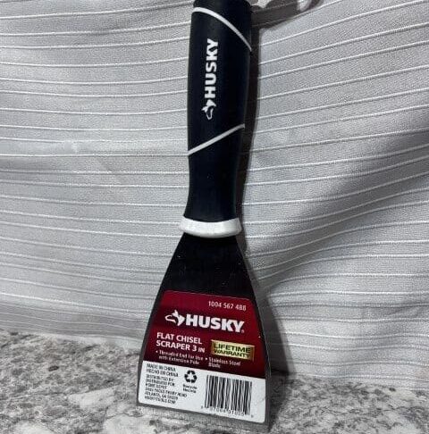 Husky 3 inch Stainless Steel Flat Paint Scraper Extendable